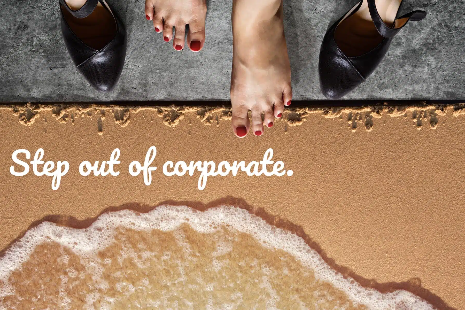 Work Life Balance Concept, Business Woman take off her Working S
