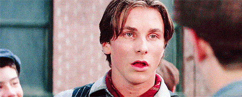 gif of christian bale as jack kelly in newsies